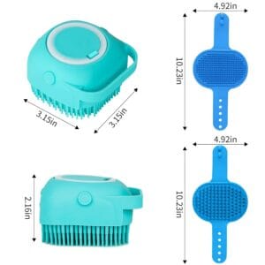 Home comotech 6pcs dog bath brush & dog toothbrush